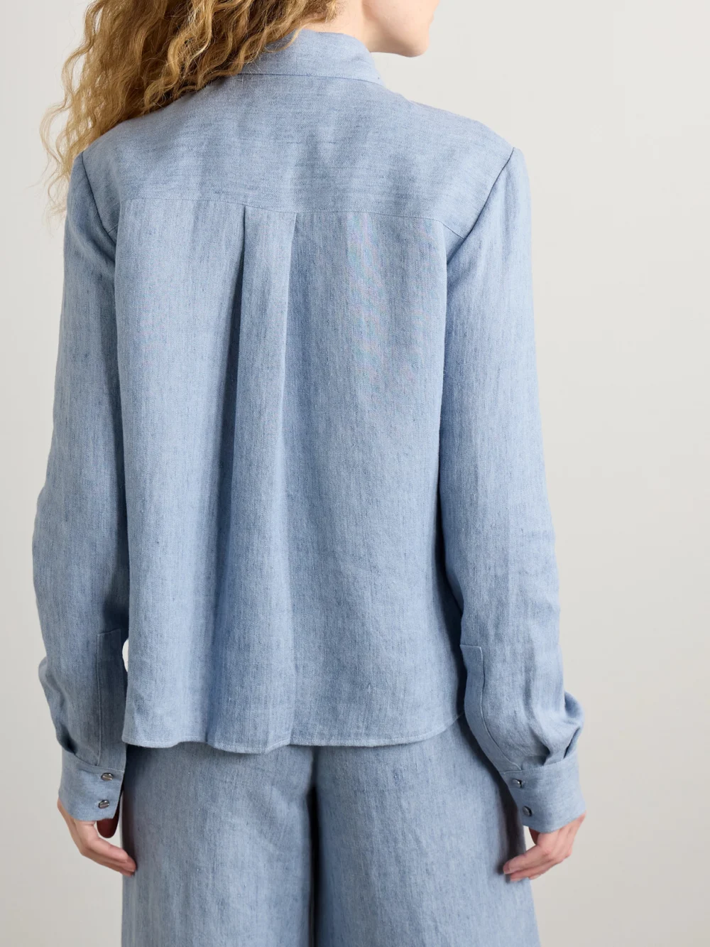 Back view of the Twp New Carter Hemp Denim Shirt