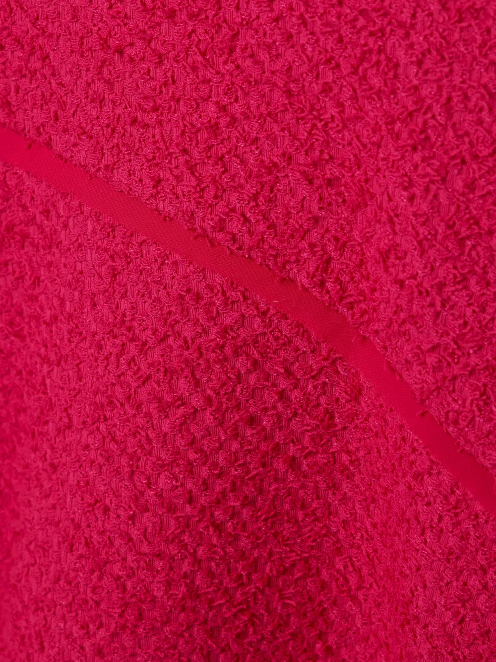 Close-up detail of the Ulla Johnson Florence Chiffon-trimmed Cotton-blend Tweed Midi Dress