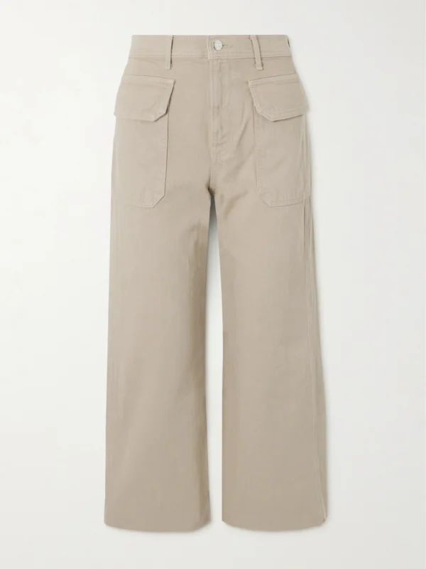 Veronica Beard Taylor Cropped High-rise Wide-leg Jeans