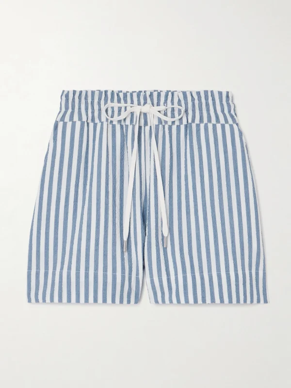 Veronica Beard Tijana Cotton-blend Seersucker Shorts