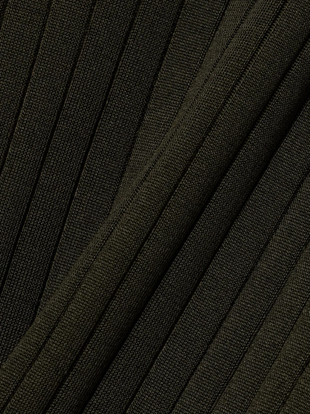 Close-up detail of the Veronica de Piante Elena Ribbed Silk-crepe Sweater