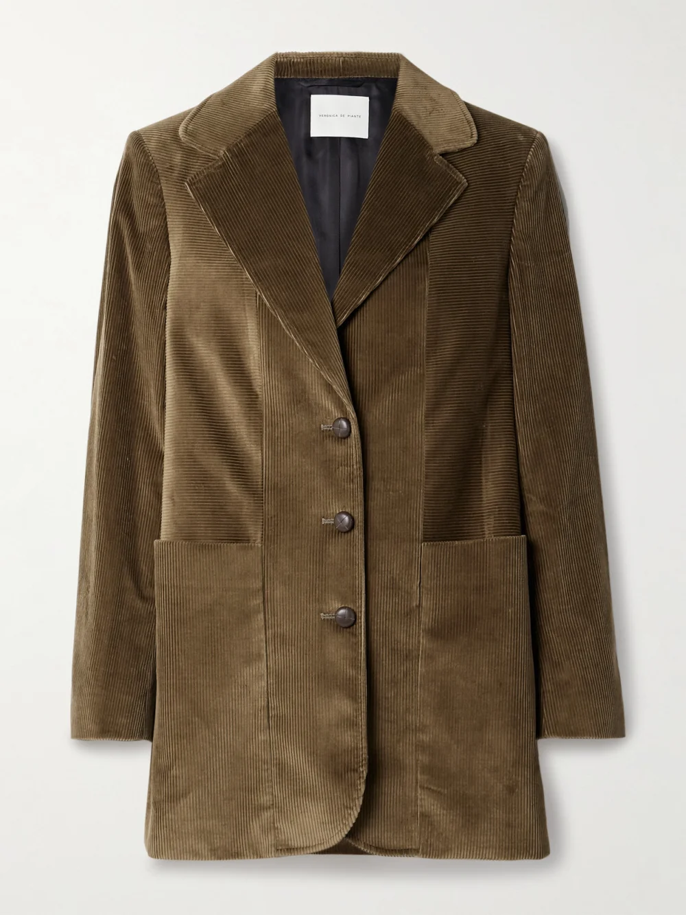 Veronica de Piante Harry Cotton-corduroy Blazer in army green