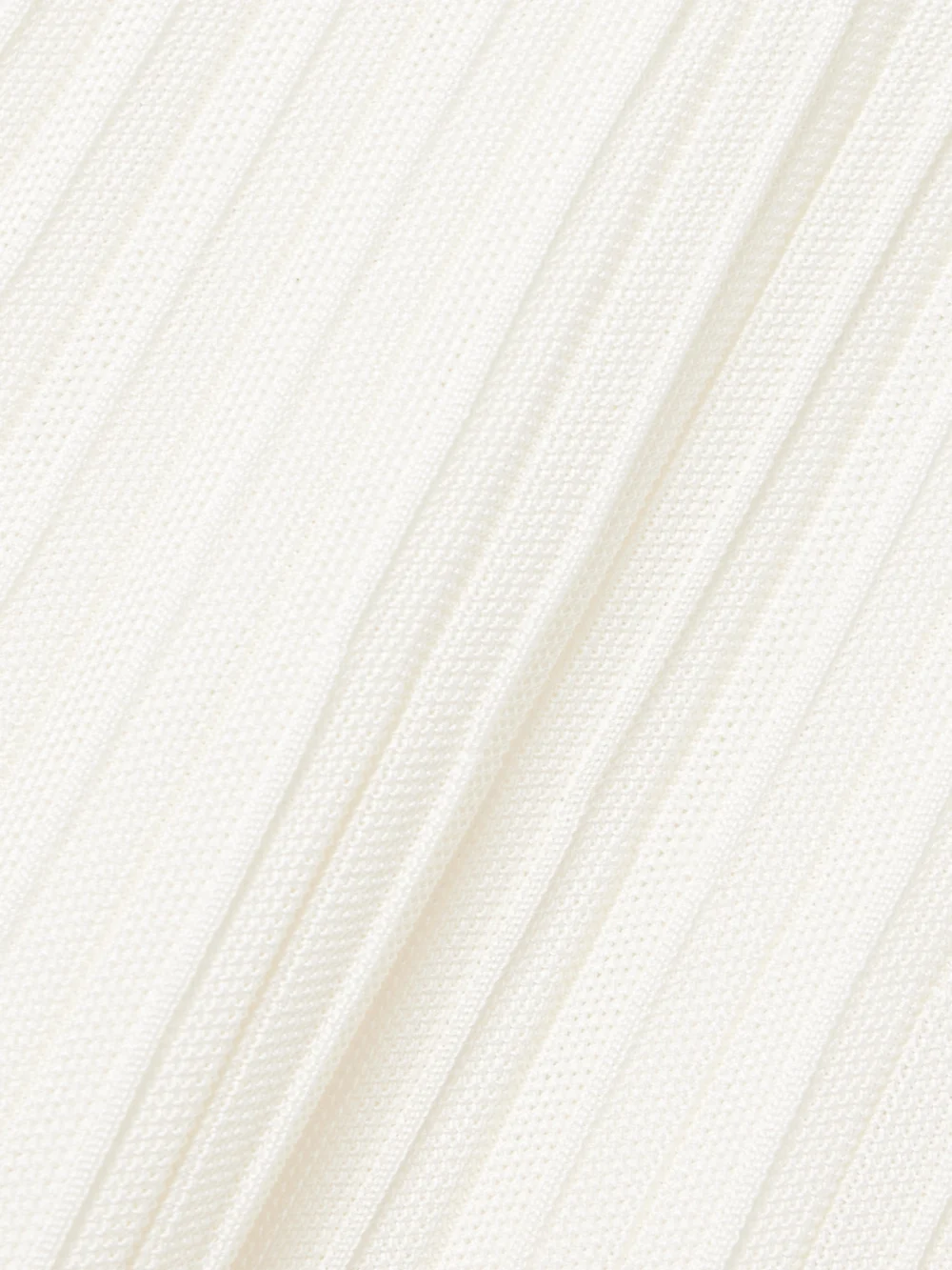 Close-up detail of the Veronica de Piante Zeta Ribbed-knit Silk Midi Dress
