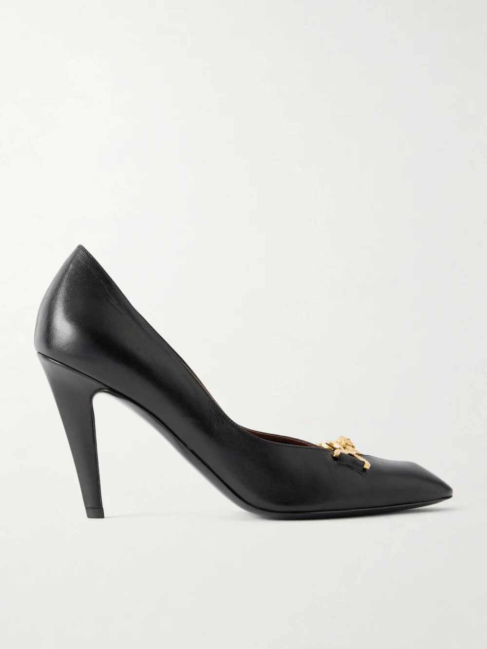 Versace Clelia 90 Medusa-embellished Leather Pumps in black