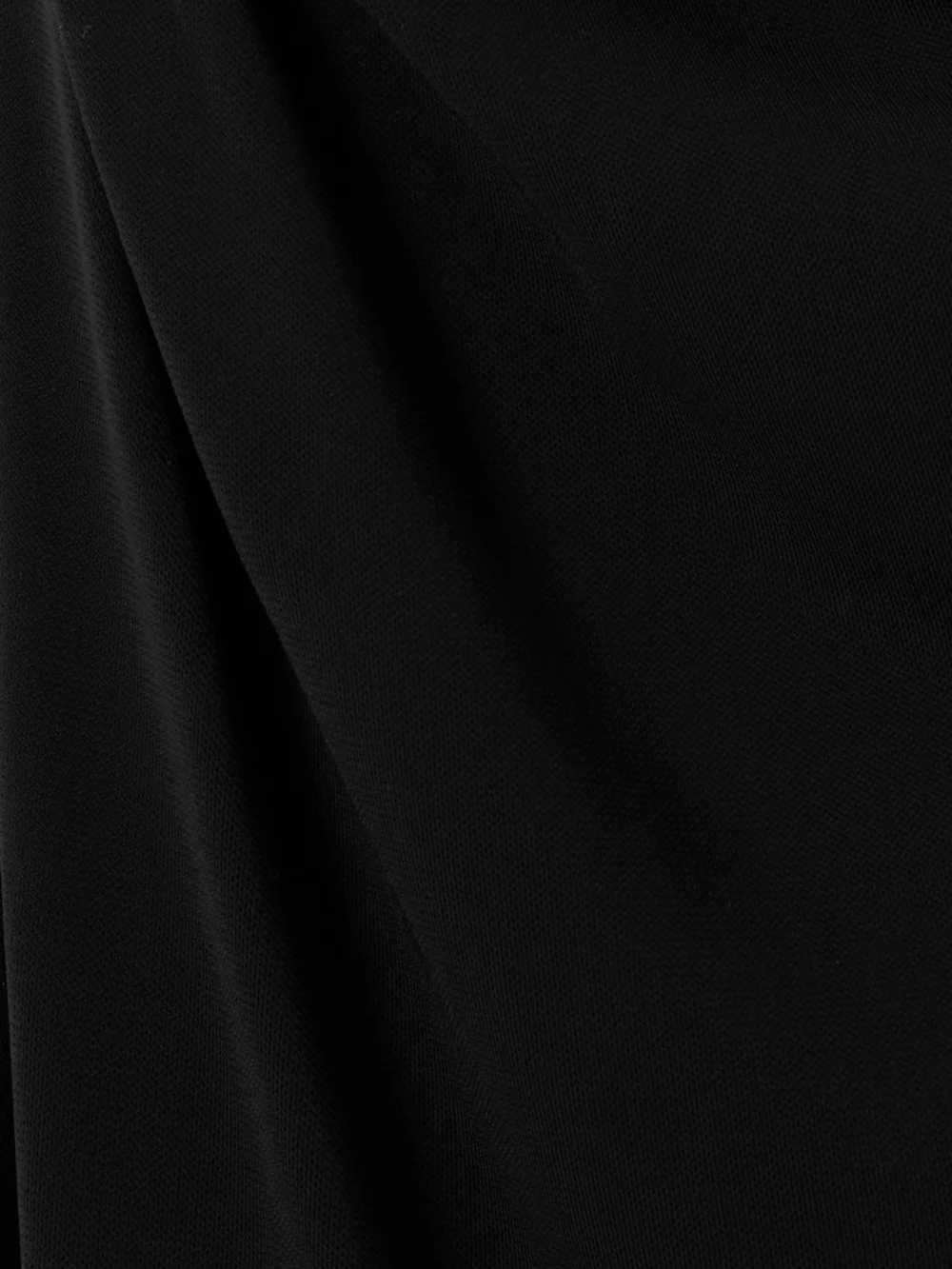 Close-up detail of the Versace Embellished Draped Crepe-jersey Mini Dress