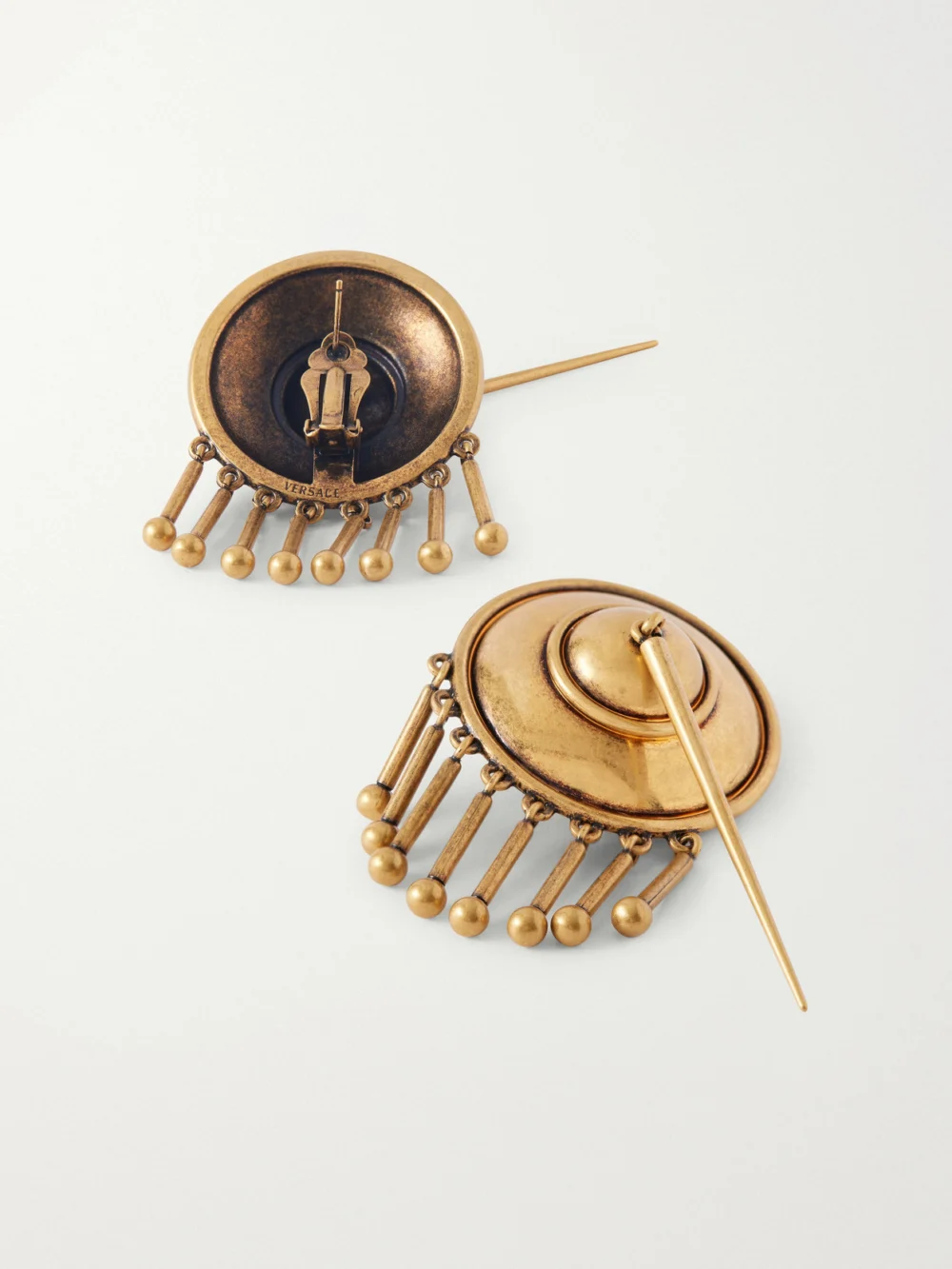 Close-up detail of the Versace Gold-tone Earrings