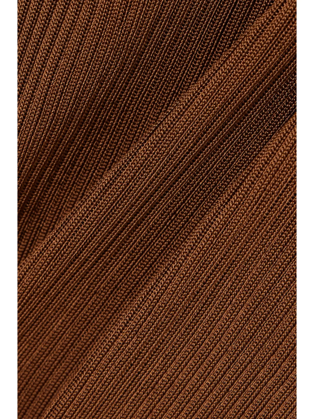 Close-up detail of the Victoria Beckham Ribbed-knit Turtleneck Top