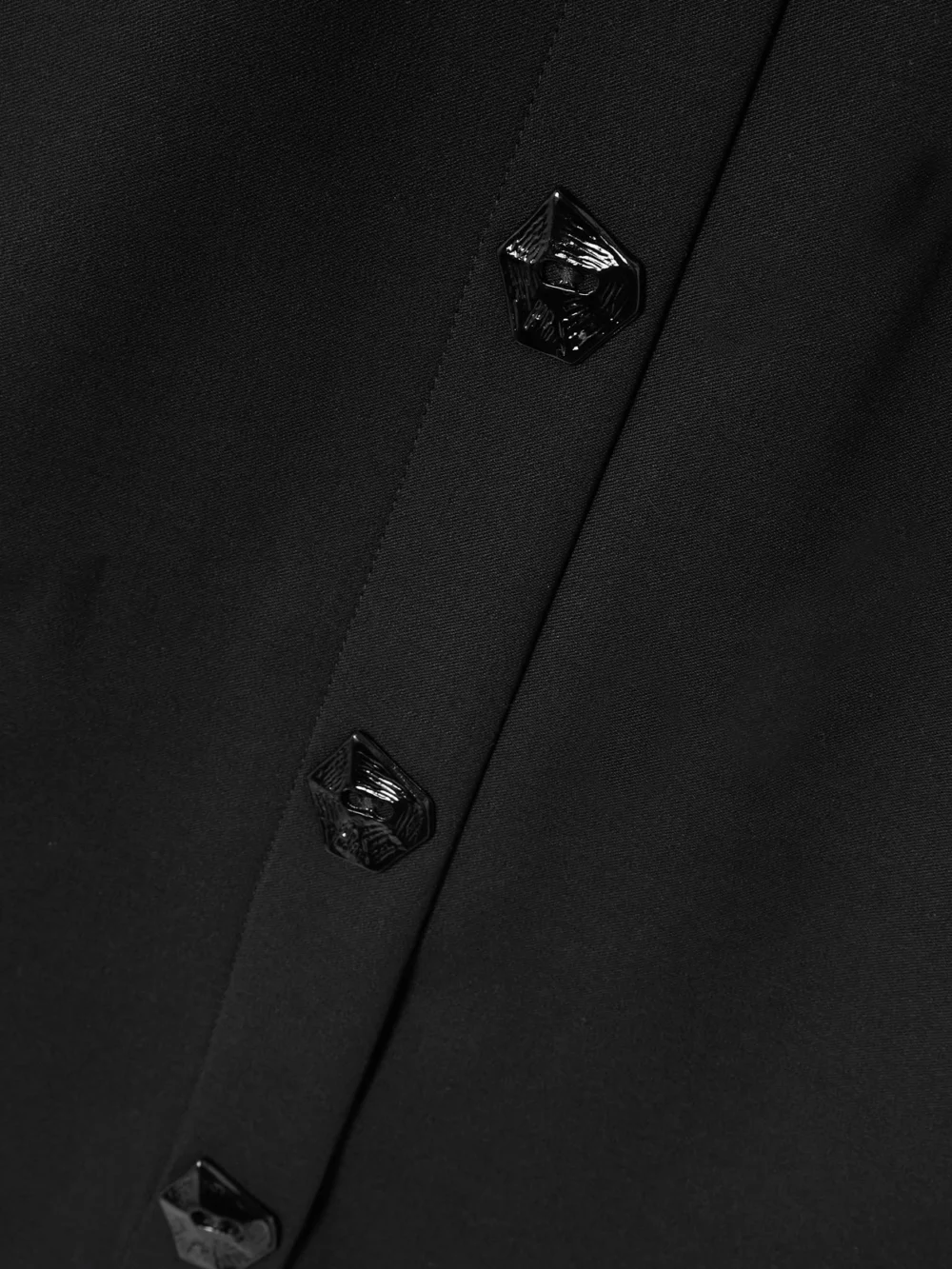 Close-up detail of the Violante Nessi Adassa Button-embellished Wool-blend Maxi Skirt