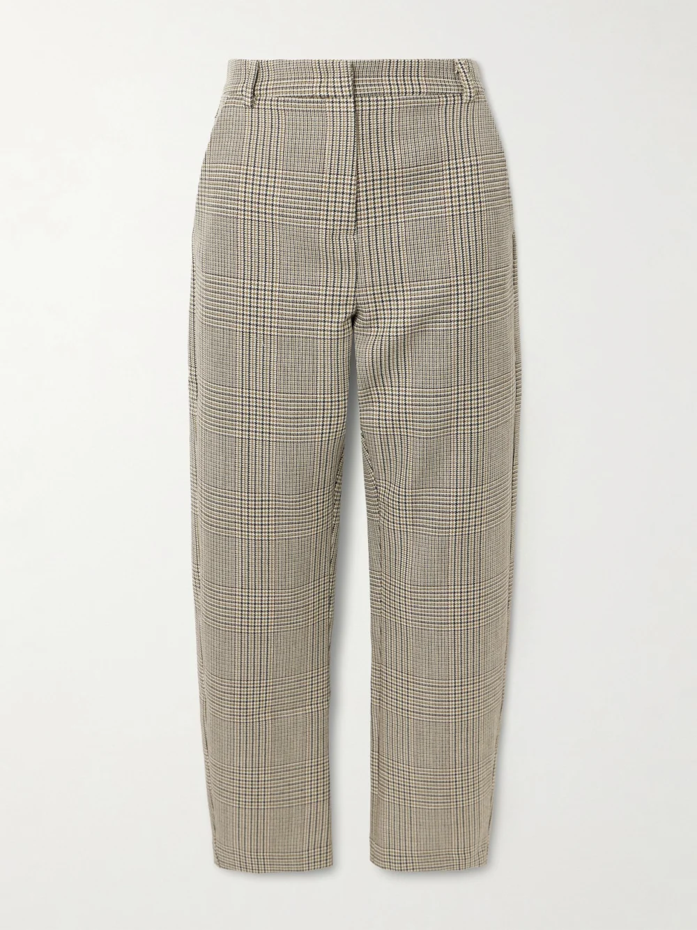 Violante Nessi New York Houndstooth Wool Tapered Pants in beige