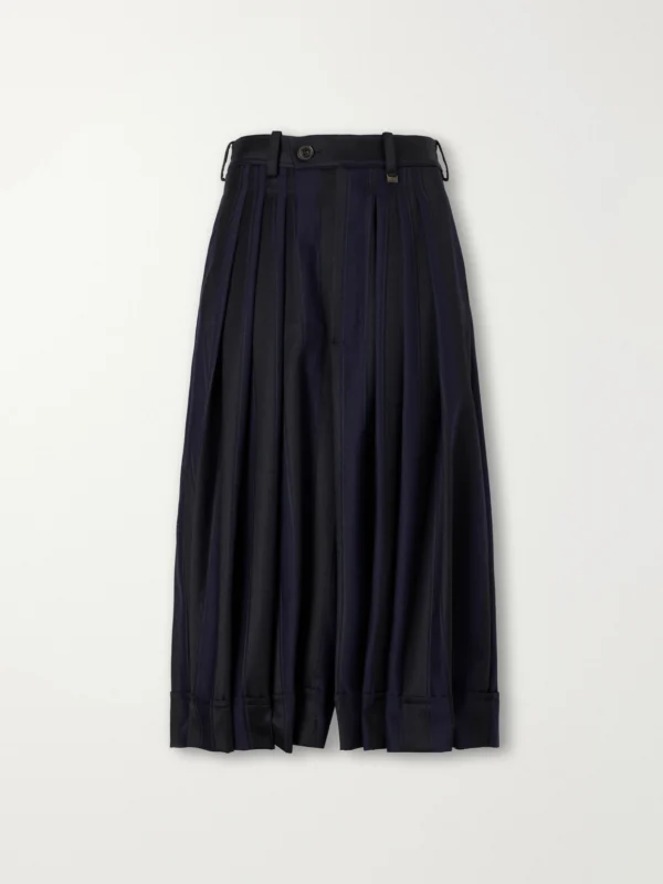 Vivienne Westwood Striped Satin-wool Culotte Shorts