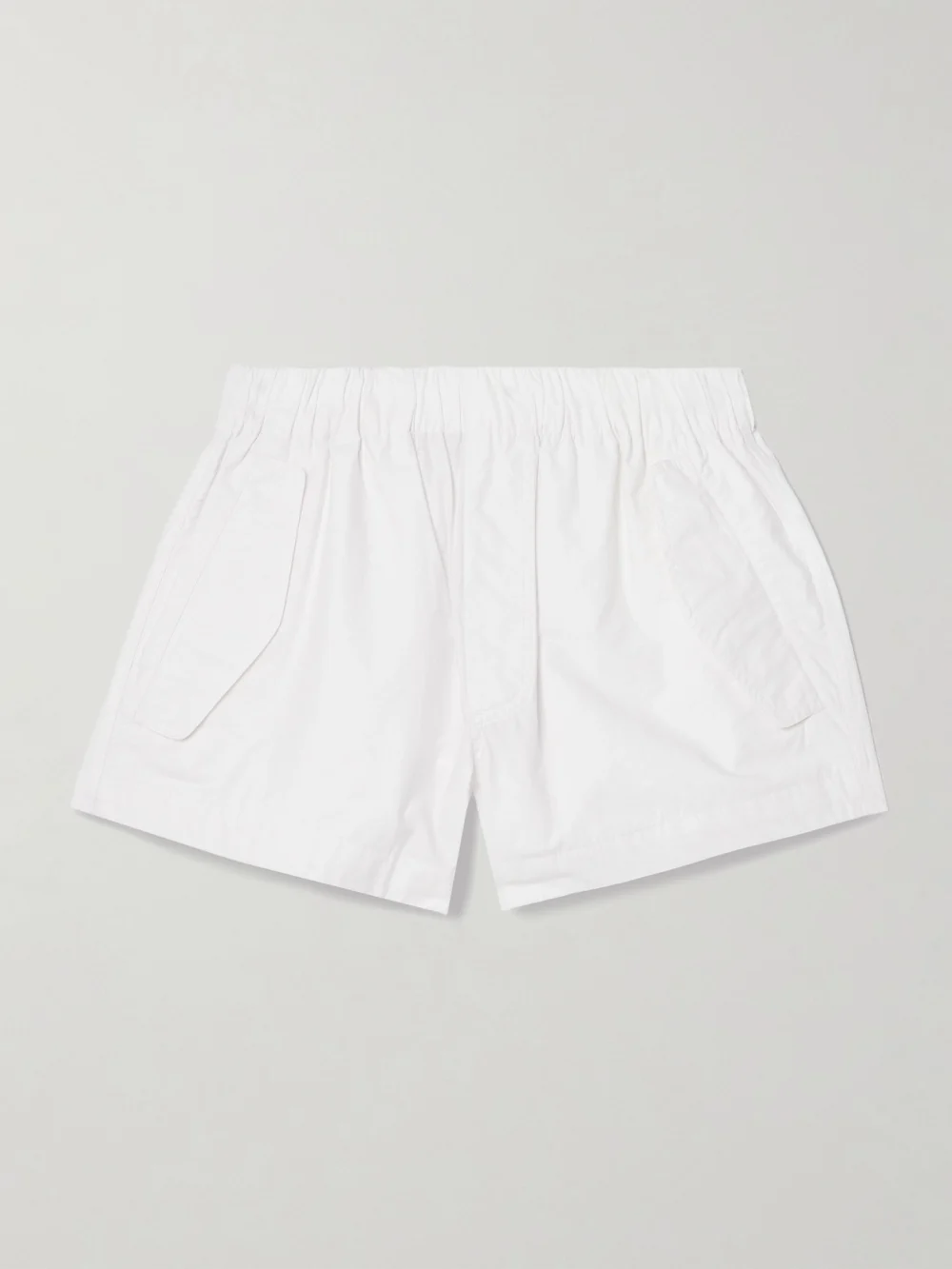 WARDROBE.NYC Beach Cotton-blend Shell Shorts in white