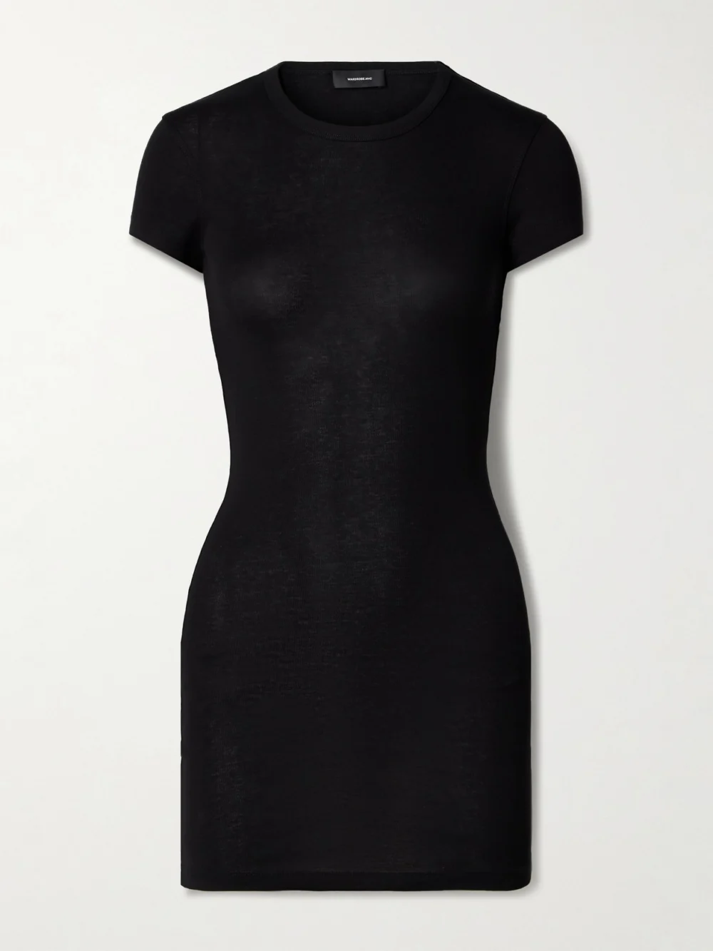 WARDROBE.NYC Cotton-jersey Mini Dress in black