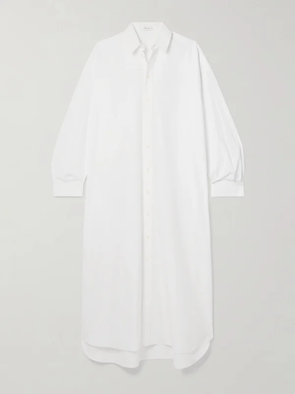 WARDROBE.NYC Oversized Cotton-poplin Maxi Shirt Dress