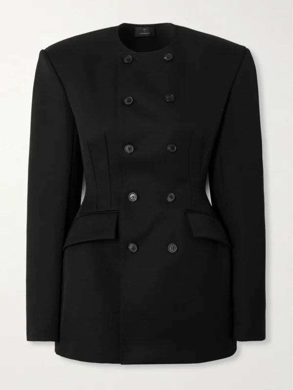 WARDROBE.NYC + Rhw Double-breasted Twill Mini Dress