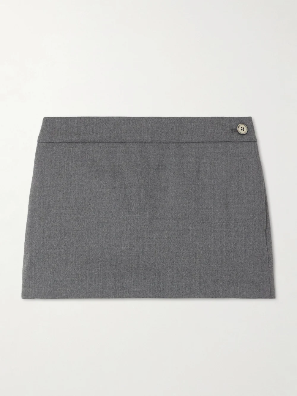 WARDROBE.NYC Wool-blend Twill Mini Skirt in charcoal