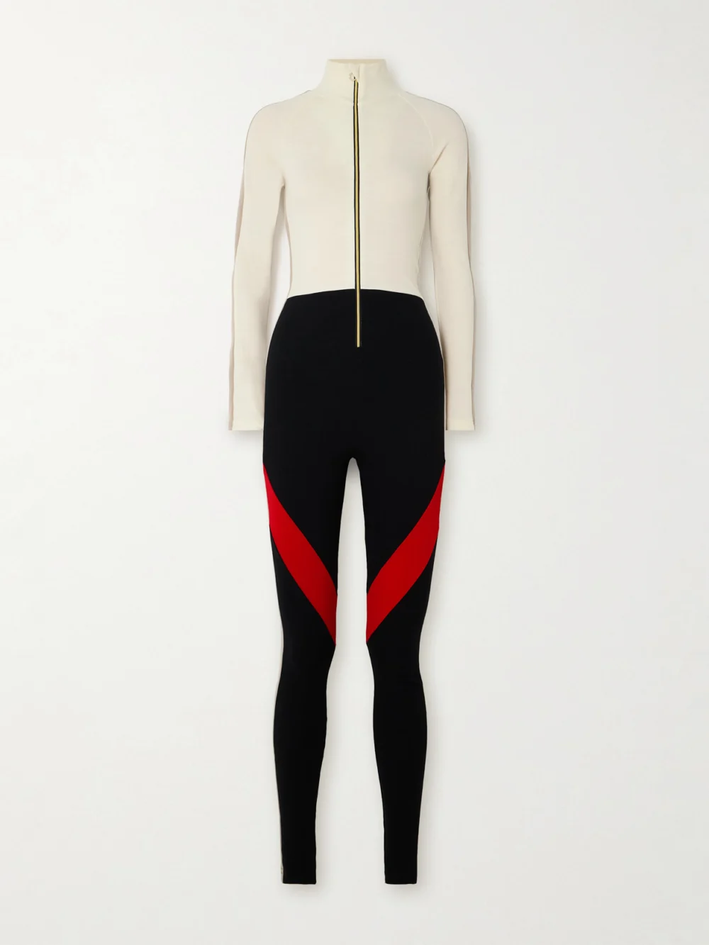 We Norwegians + Inuikii Merino Wool-blend Piqué Jumpsuit in off-white