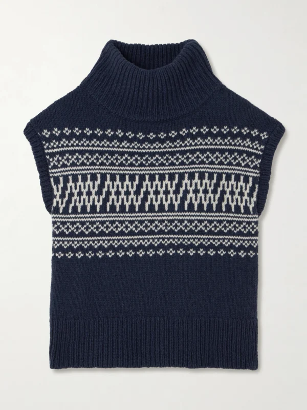We Norwegians Setesdal Merino Wool and Cashmere-blend Turtleneck Vest