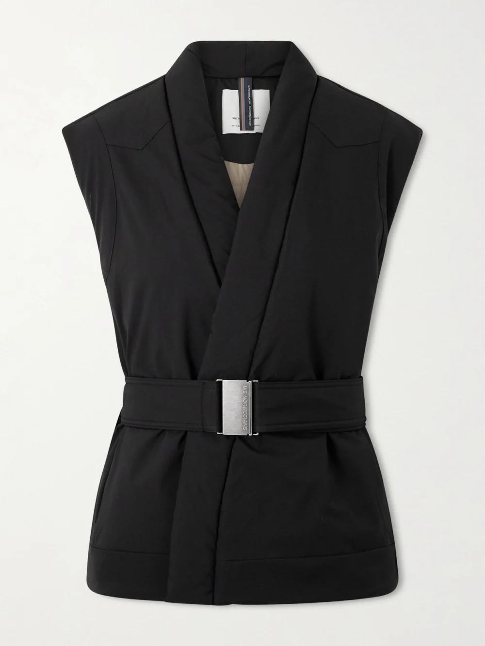 We Norwegians Western Belted Fringe-trimmed Ski Vest in black