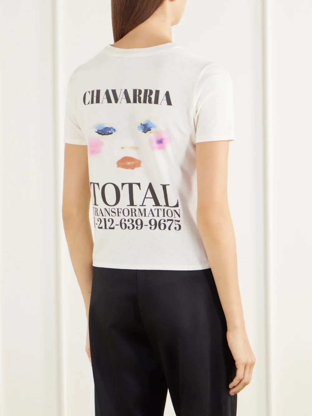Back view of the Willy Chavarria Total Transformation Printed Cotton-jersey T-shirt