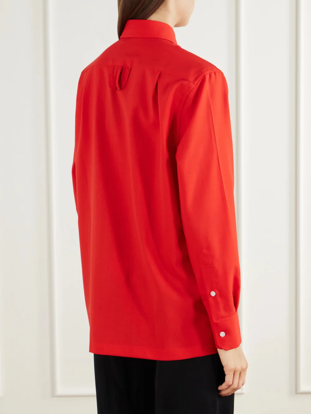 Back view of the Willy Chavarria Wool-twill Shirt