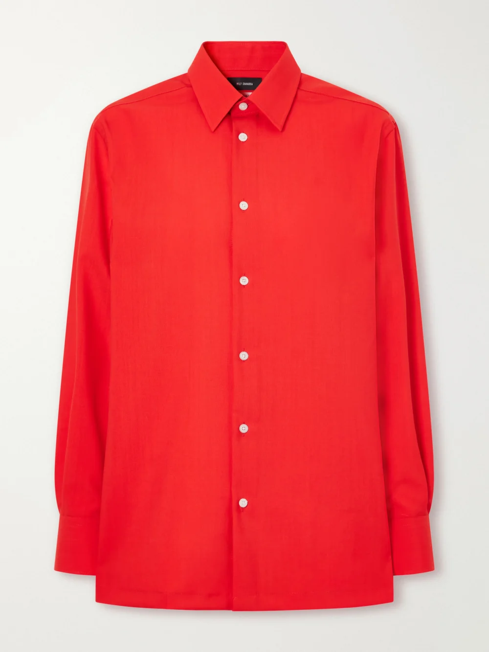 Willy Chavarria Wool-twill Shirt in red