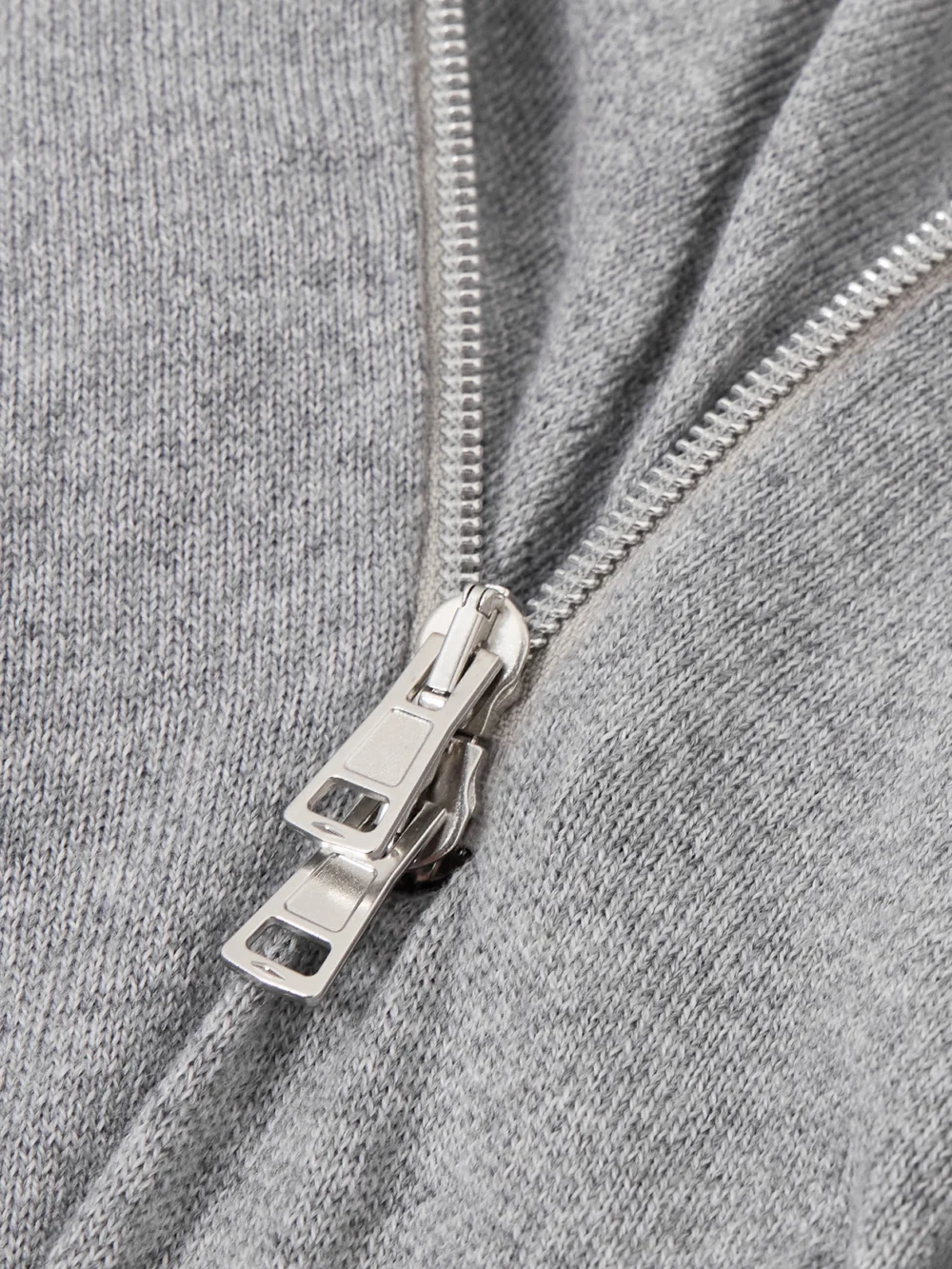 Close-up detail of the Y/Project Hooded Zip-detailed Merino Wool Maxi Dress
