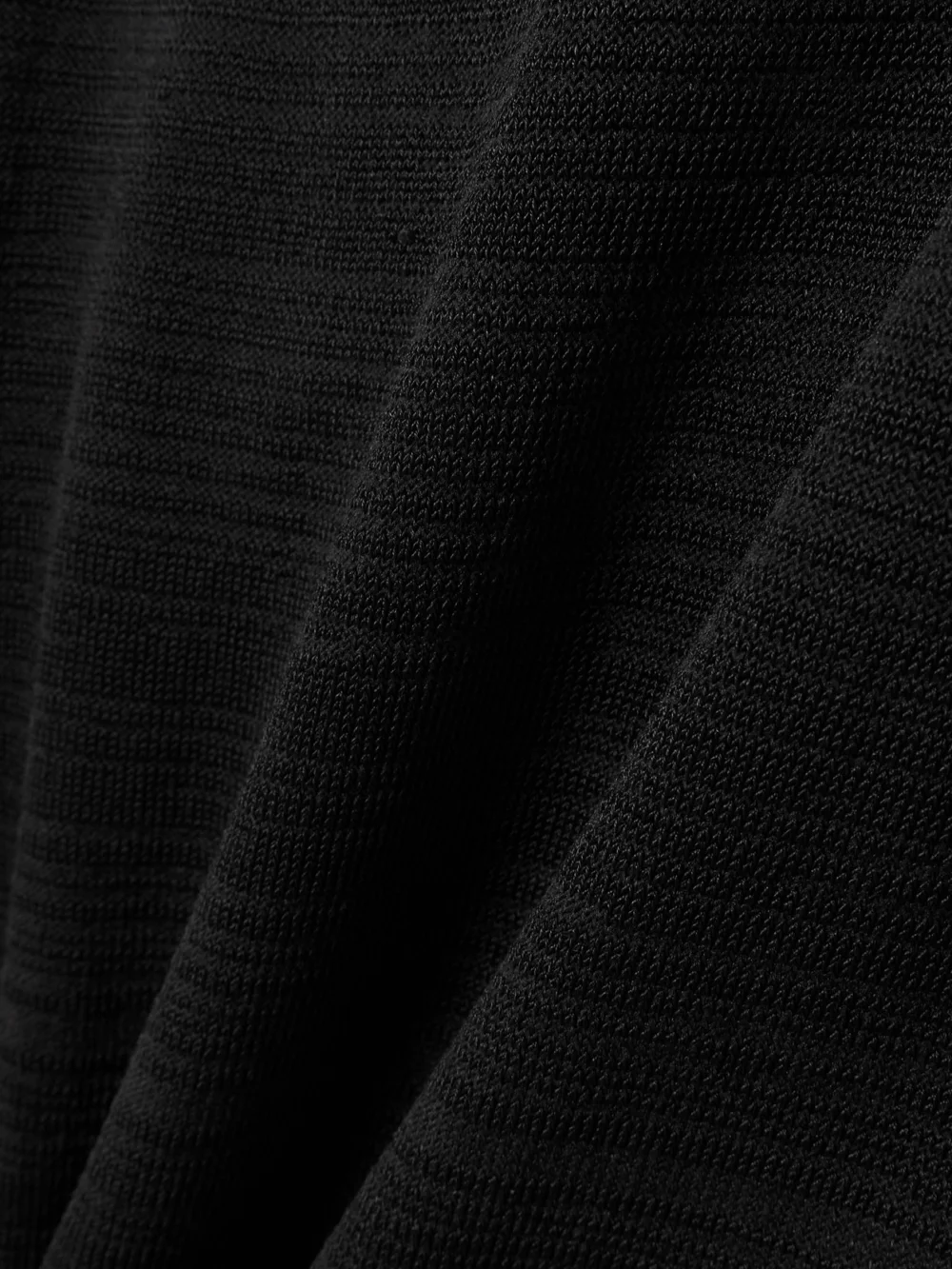 Close-up detail of the Y/Project Scarf-detailed Stretch-knit Maxi Dress