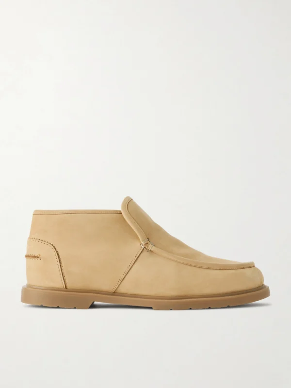 Yves Salomon Paneled Suede Ankle Boots