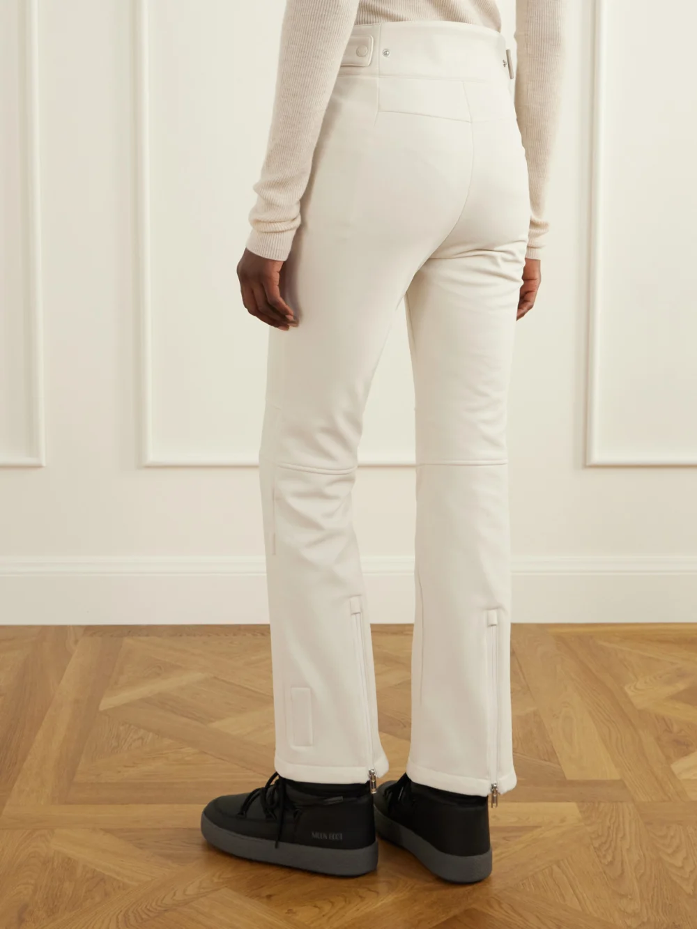 Back view of the Yves Salomon Shell Flared Ski Pants
