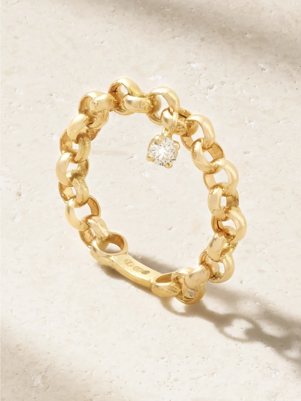 Yvonne Léon Jaseron Flottant 18-karat Gold Diamond Ring in 6