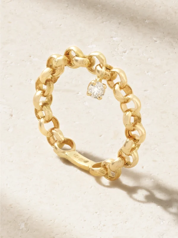 Yvonne Léon Jaseron Flottant 18-karat Gold Diamond Ring