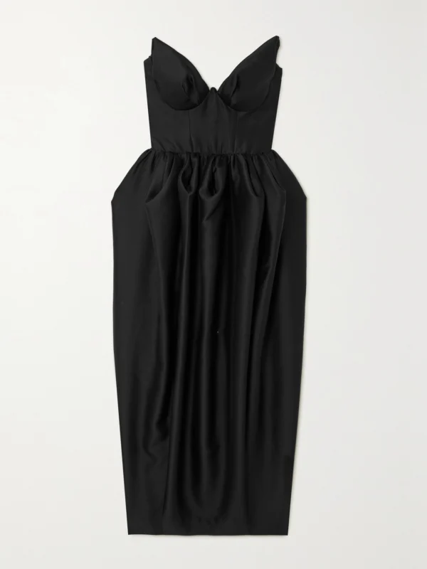 Zimmermann Matchmaker Silk and Wool-blend Twill Bustier Midi Dress
