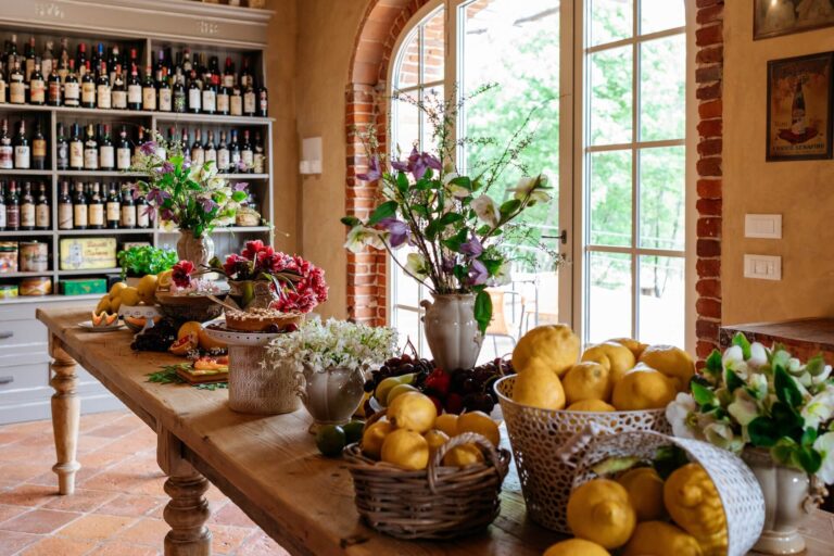 La Bottega, the recreation room fitted out with old shop furniture and produce, Valle di Badia