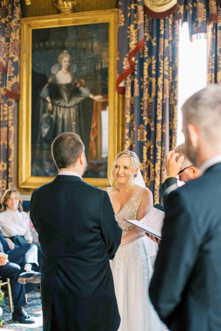 Exchanging vows before the state portrait, 116 Pall Mall