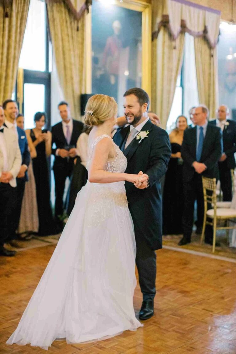 The first dance, guests circling, 116 Pall Mall