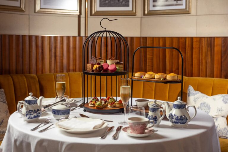 Afternoon tea table in the Kupola Lounge, Al Habtoor Palace Budapest
