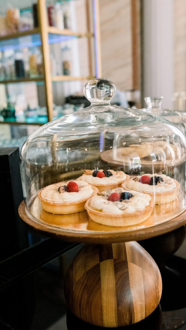 Pastries under a cake dome, Al Habtoor Palace Budapest