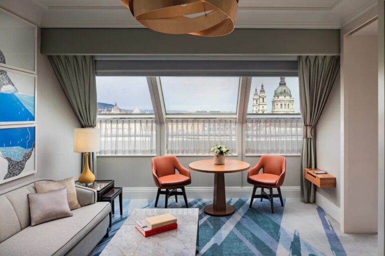 Skyline Suite sitting area, Al Habtoor Palace Budapest