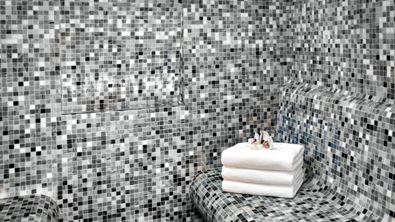Mosaic-tiled steam room, Al Habtoor Palace Budapest
