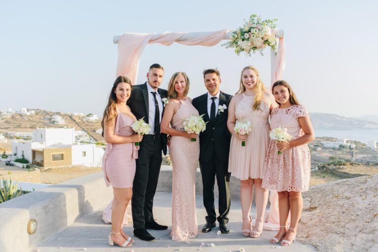 The wedding party after the ceremony