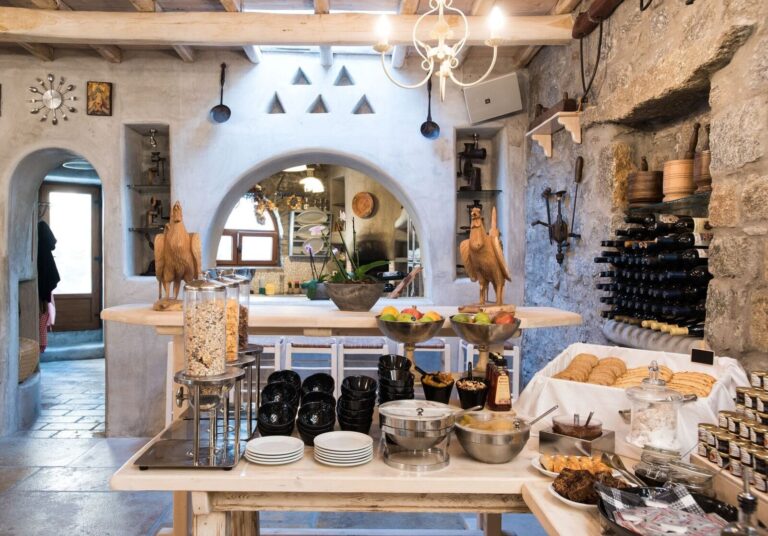 The tavern buffet and bar area