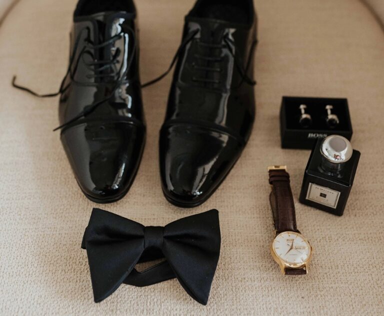 Groom's shoes, bow tie, watch and cufflinks, Algarve Wedding Planners