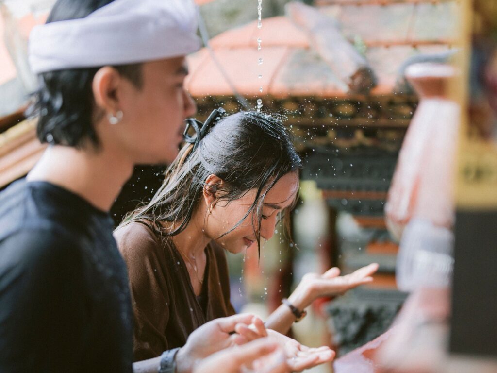 Melukat water blessing, Alila Ubud