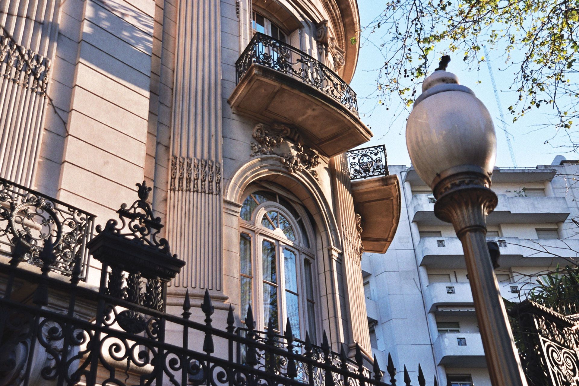 Balconies and wrought ironwork on a Recoleta street front, Alvear Design Guest House
