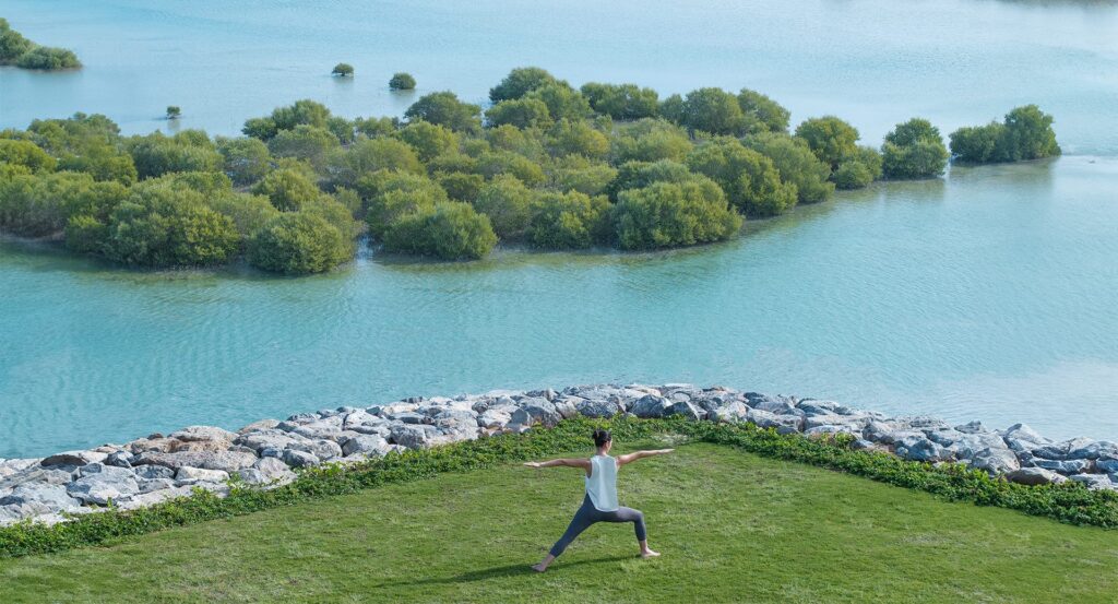 Outdoor yoga at the resort, Anantara Mina Al Arab Ras Al Khaimah Resort