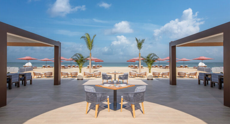 Beach House outdoor terrace, Anantara Mina Al Arab Ras Al Khaimah Resort