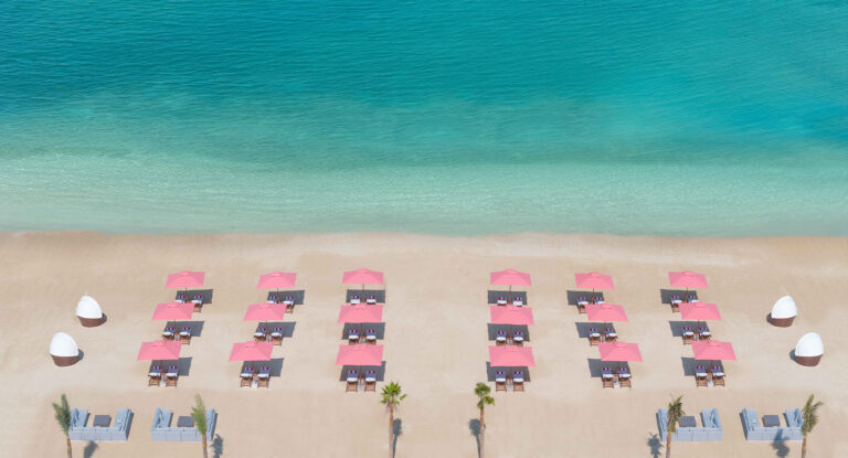 The beach near Beach House from above, Anantara Mina Al Arab Ras Al Khaimah Resort