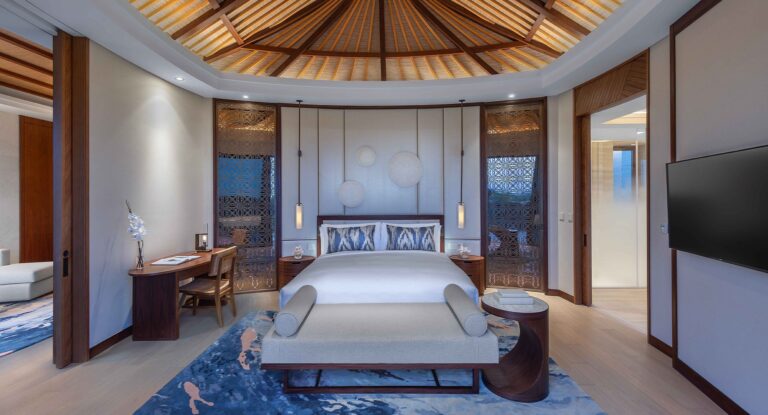 Over Water Pool Villa bedroom, Anantara Mina Al Arab Ras Al Khaimah Resort