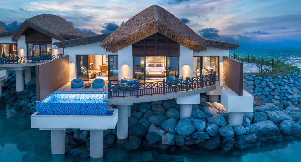 The first overwater villas in the emirate