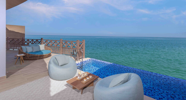 Peninsula Sea View Pool Villa terrace, Anantara Mina Al Arab Ras Al Khaimah Resort